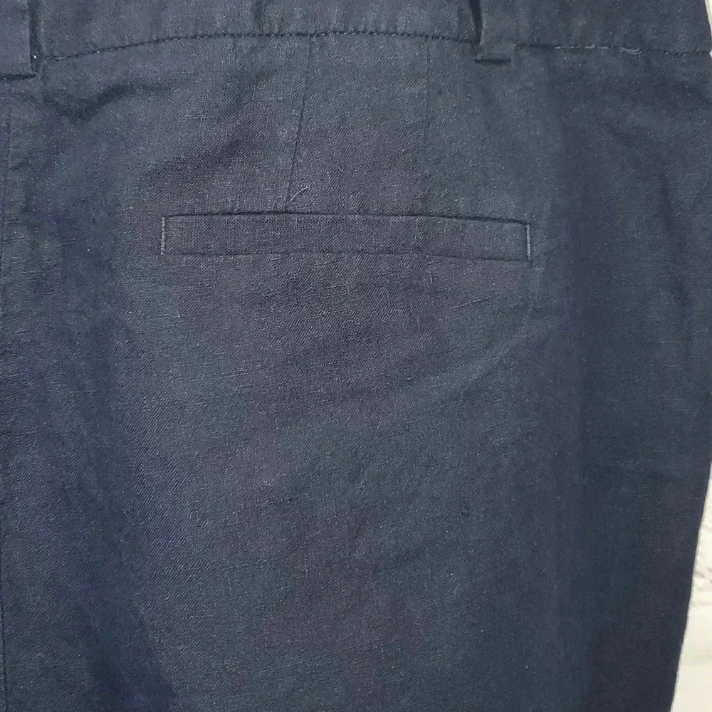 Talbots Bermuda Dark Navy 100% Linen Shorts Womens Size 16 - Picture 8 of 13